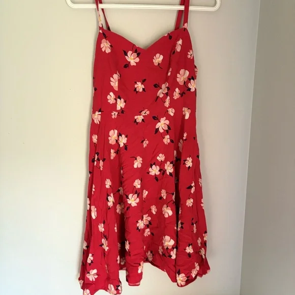 Old Navy Red Floral Dress - Picture 2 of 4